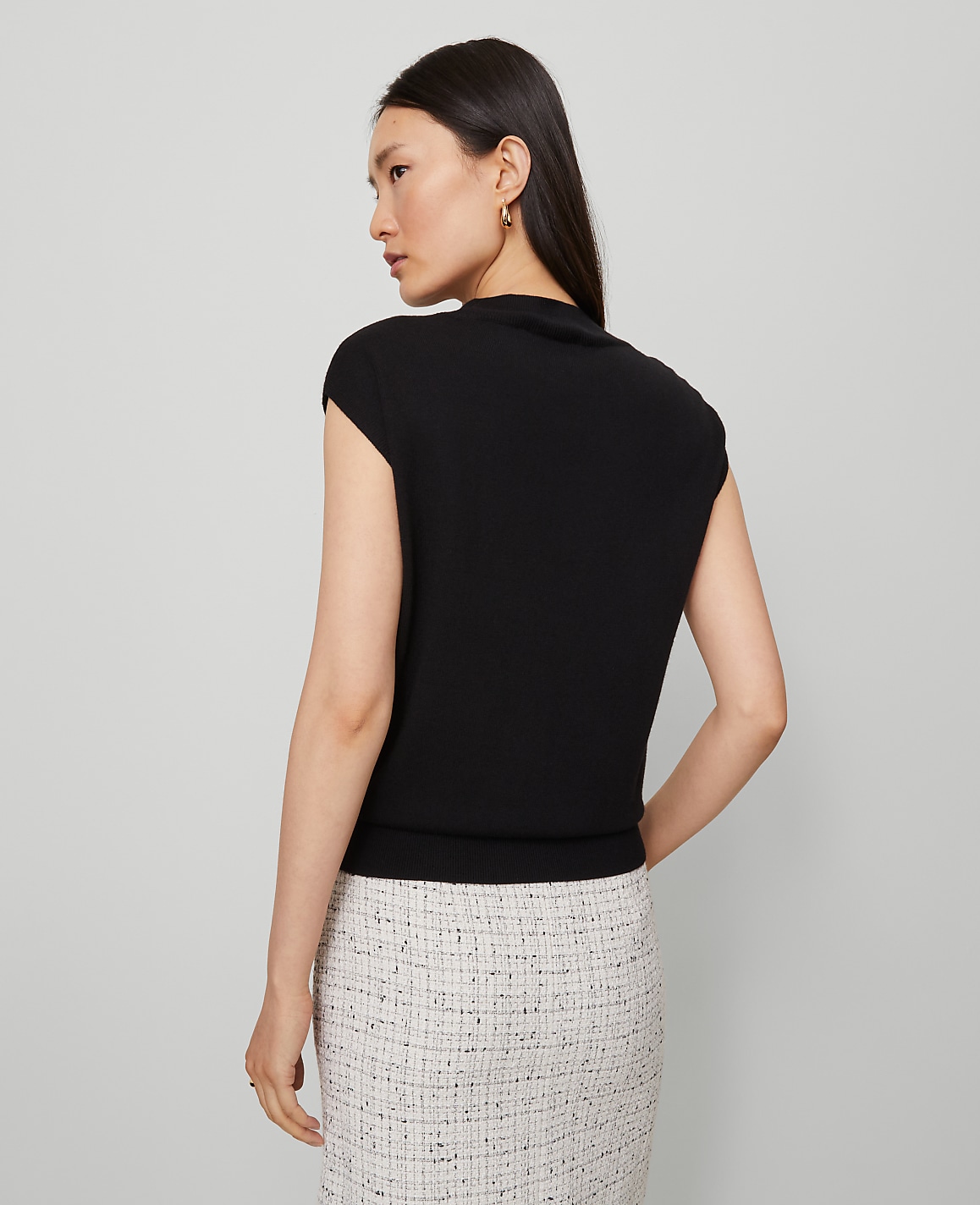 Refined Mock Neck Sweater Shell