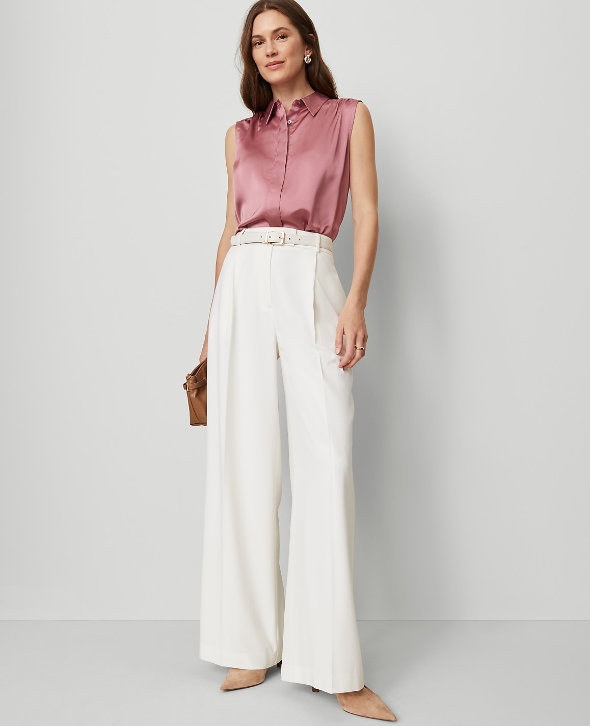 Shirred Yoke Sleeveless Shirt