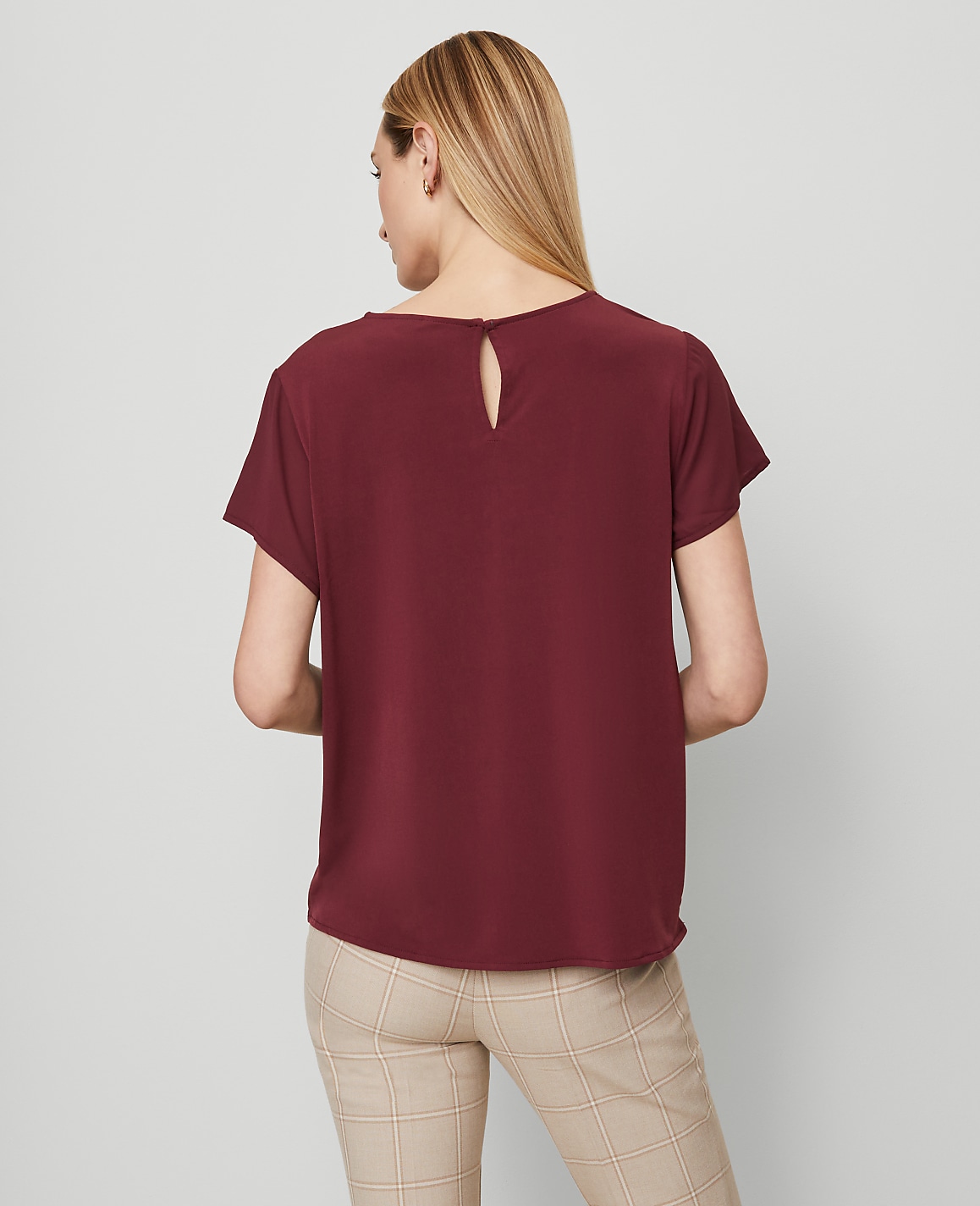 Petite Mixed Media Crew Neck Tee