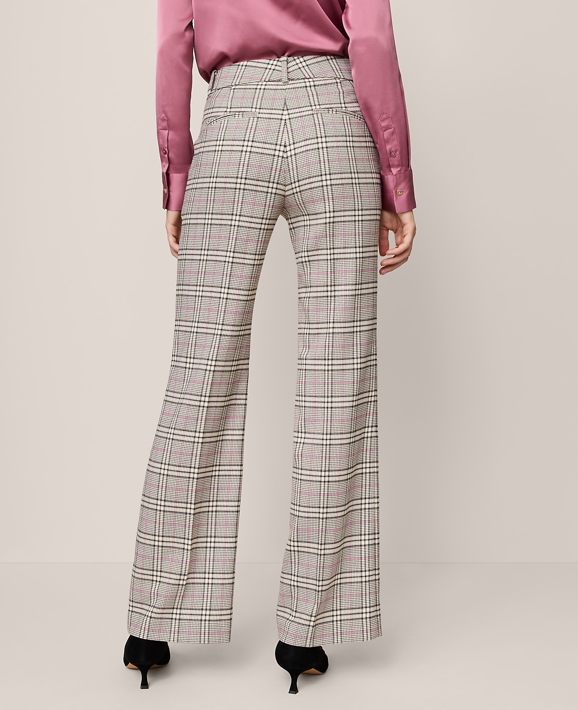 The Petite Jayne Trouser in Plaid - Curvy Fit
