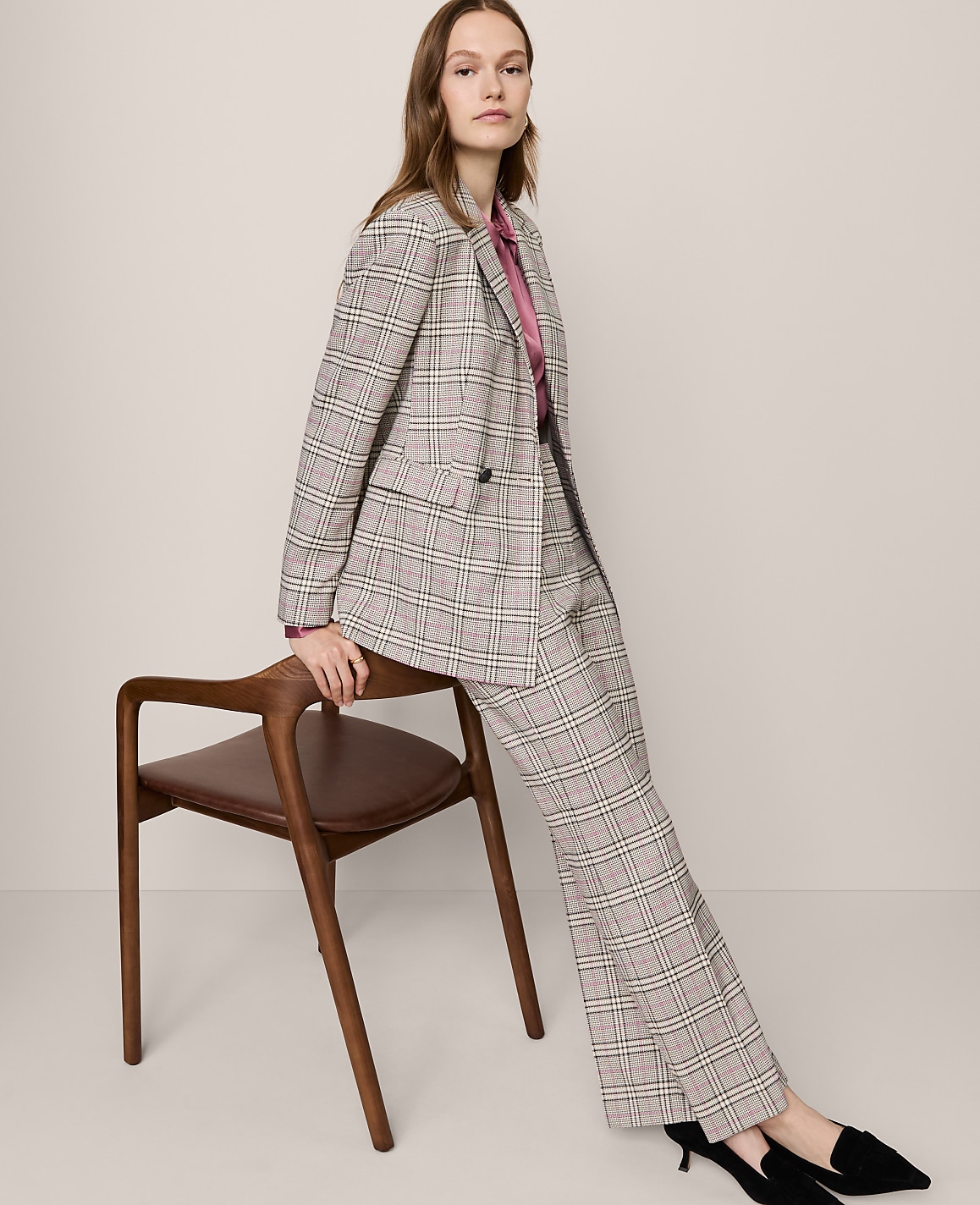 The Petite Crosby Blazer in Plaid