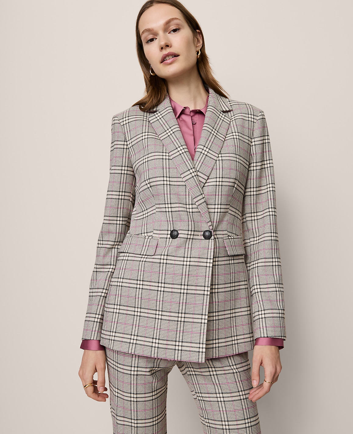 The Petite Crosby Blazer in Plaid