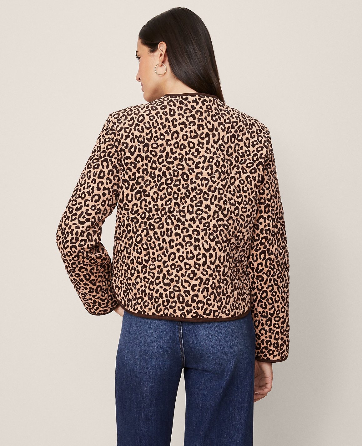 Weekend Animal Print Quilted Jacket