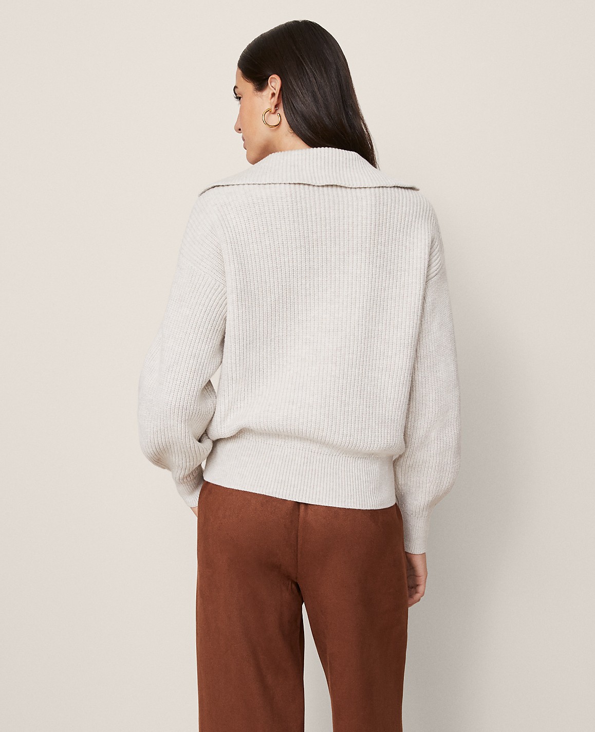 Weekend Lace-Up Ribbed Sweater
