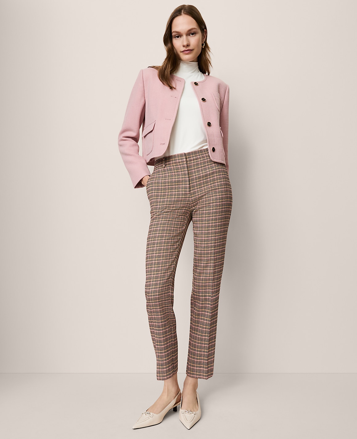The Tall Eva Ankle Pant in Houndstooth