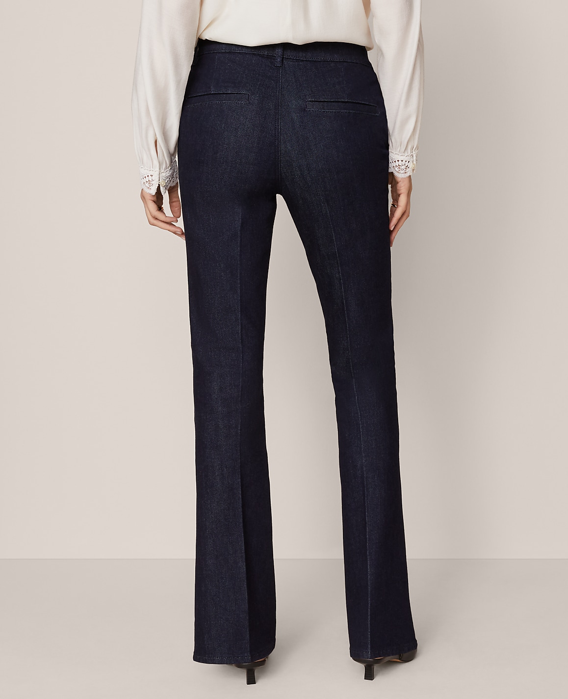Petite Mid Rise Boot Jean in Classic Rinse Wash &mdash; Curvy Fit