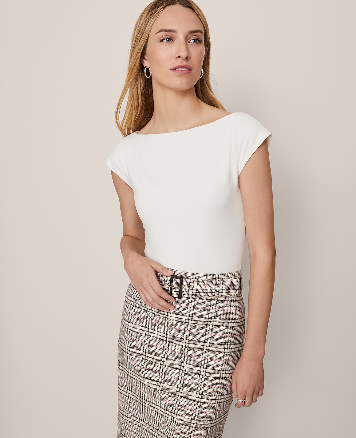 Sleeveless Boatneck Top