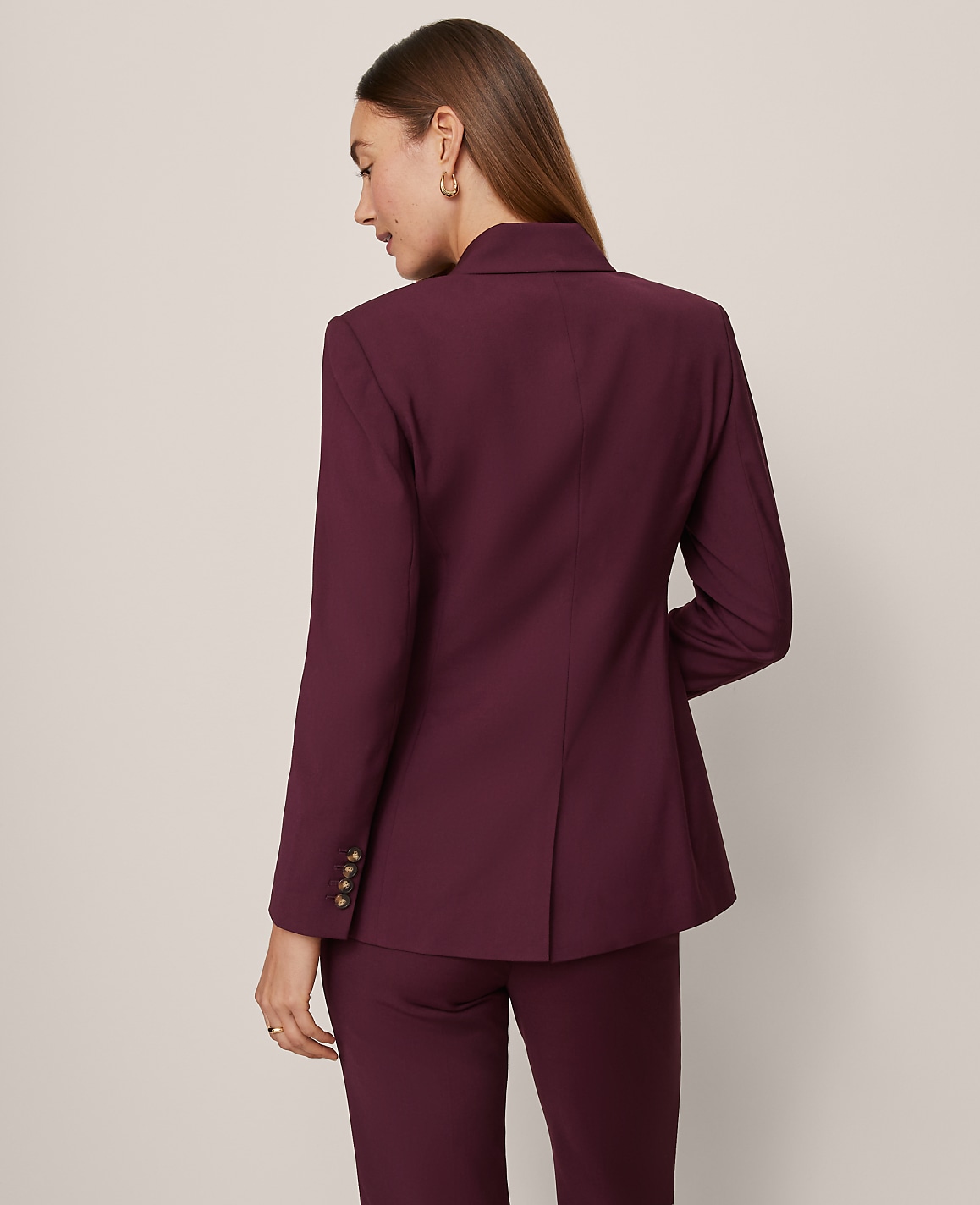The Petite Fitted Long Double Breasted Blazer