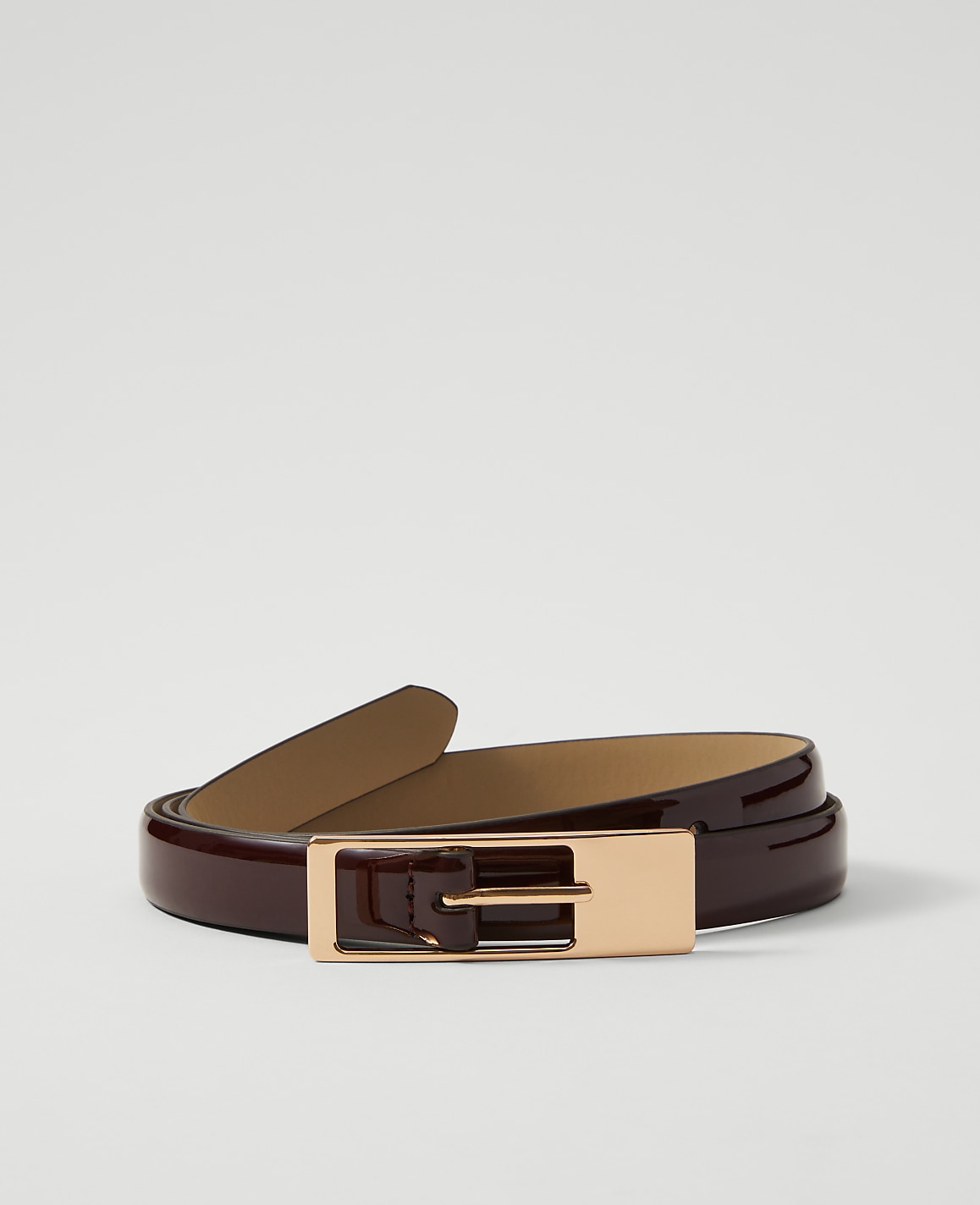 Patent Leather Rectangle Buckle Belt