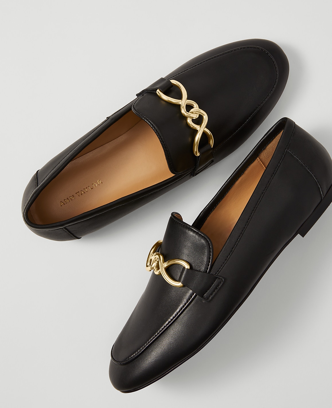 Hardware Embellished Leather Loafer