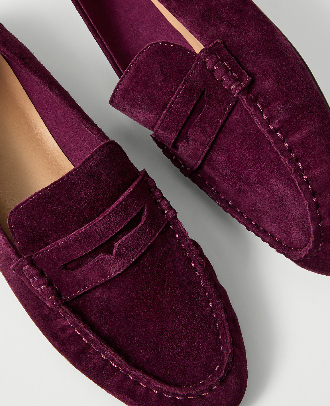 Gathered Suede Loafer
