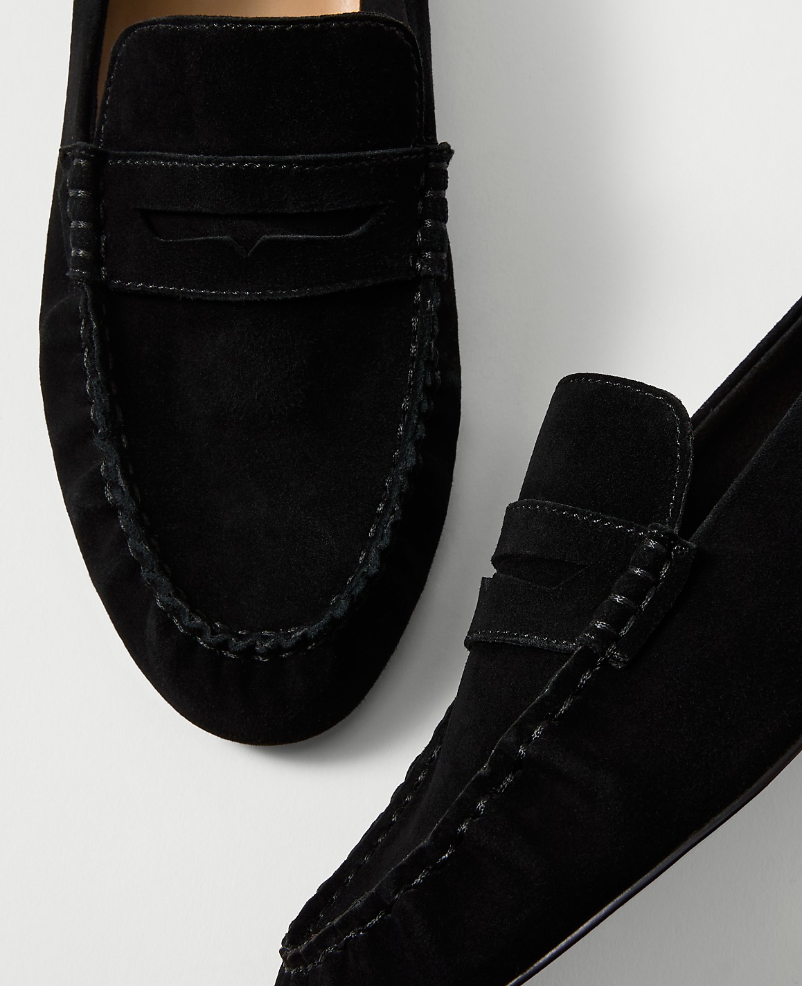 Gathered Suede Loafer