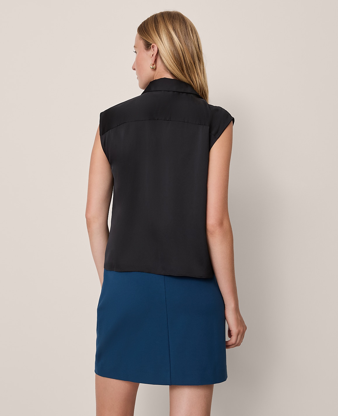 Collared Satin Blouse