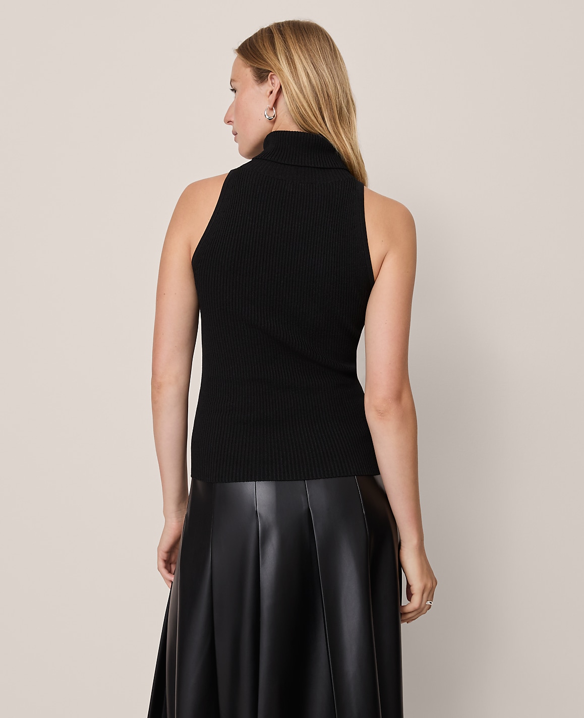 Ribbed Turtleneck Shell