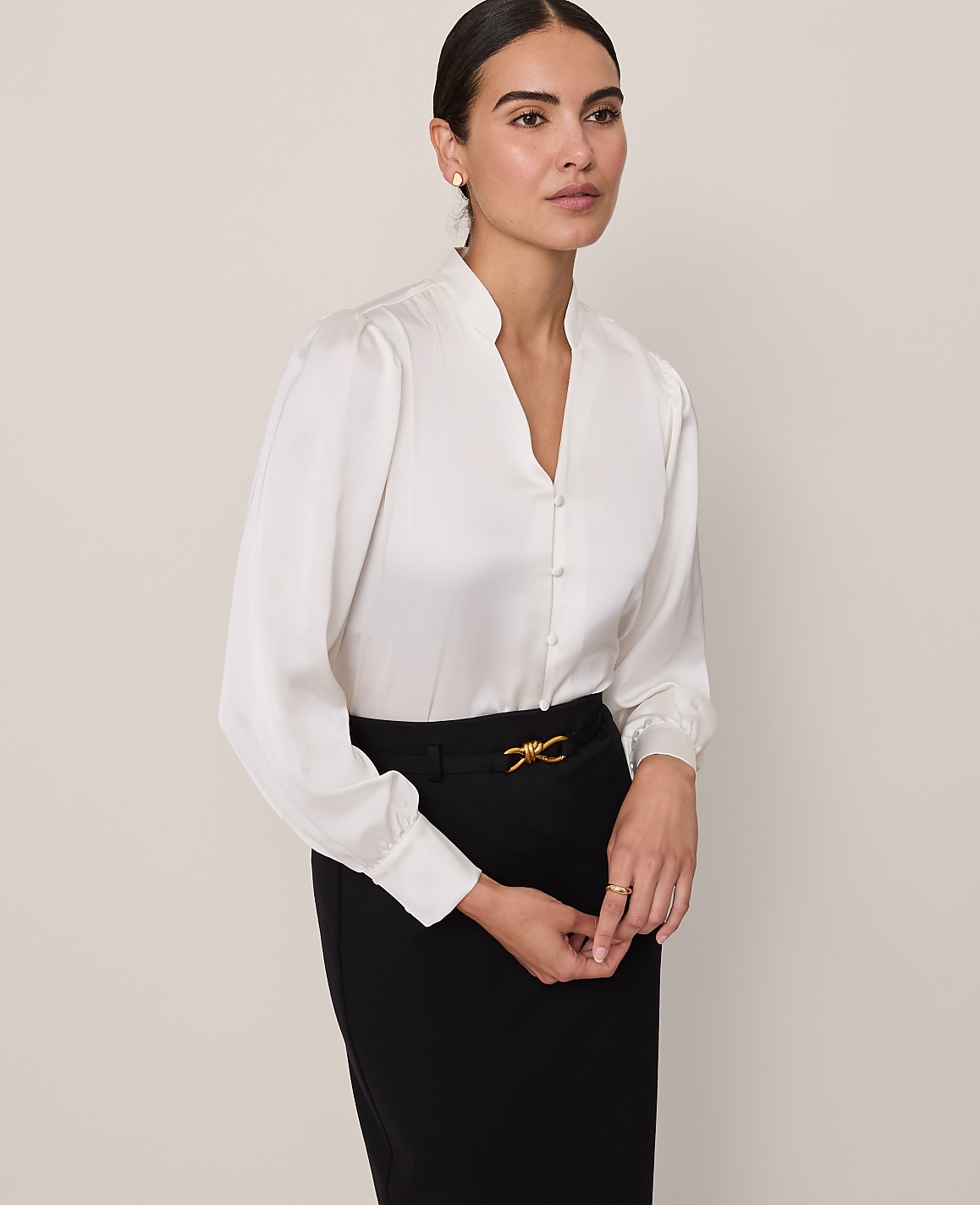 Petite V-Neck Popover