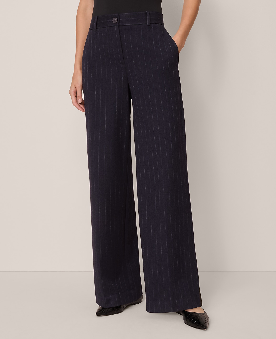 The Perfect Wide-Leg Pant in Pinstripe