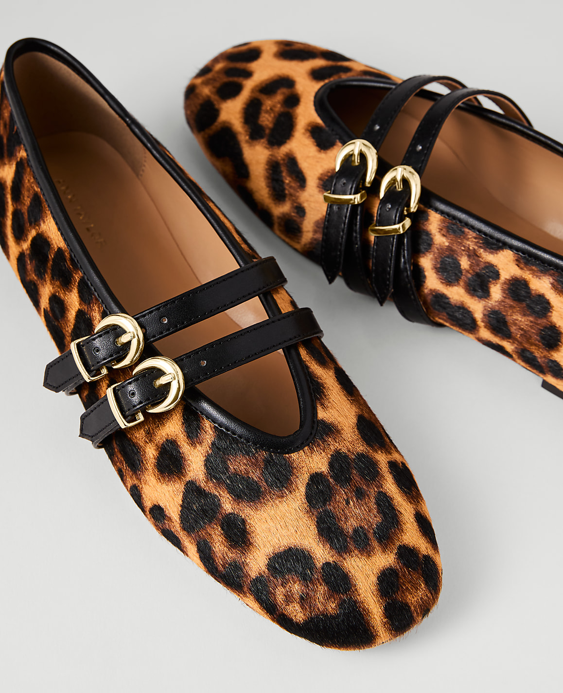 Buckled Haircalf Ballet Flat