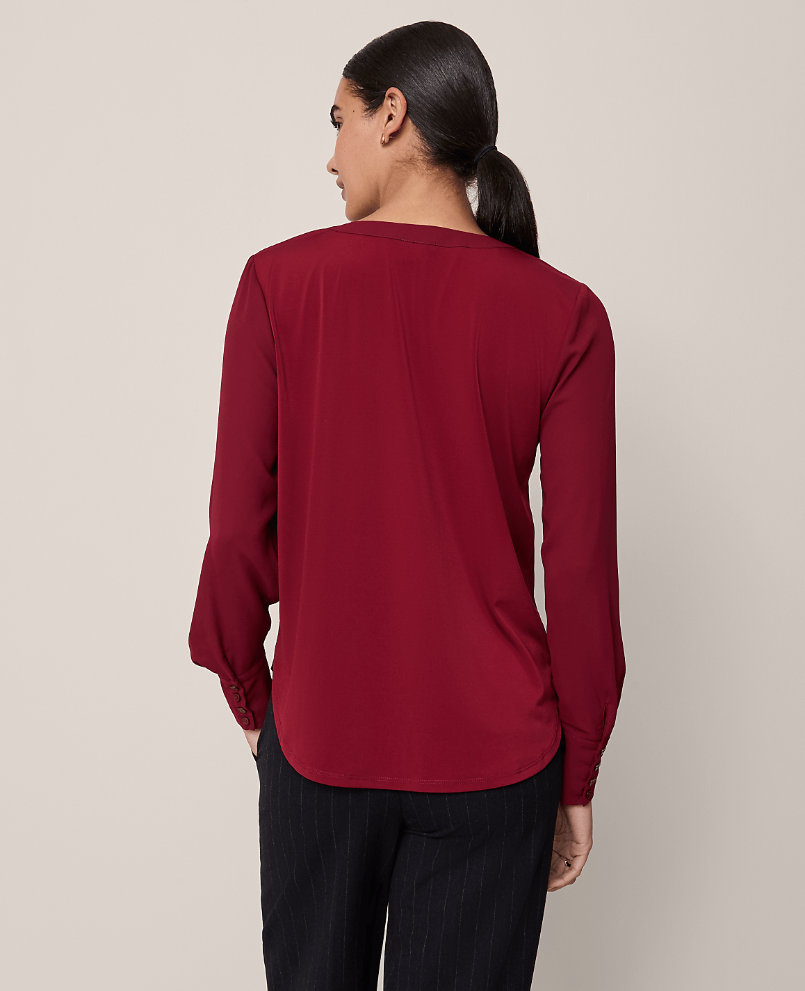 Mixed Media Pleated Top