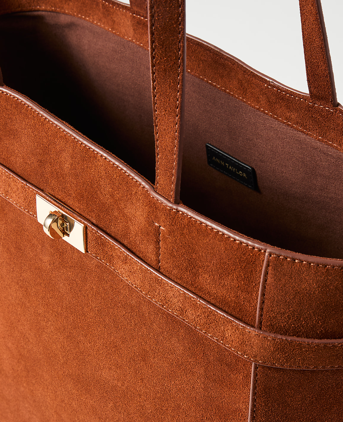 Suede Belted Tote