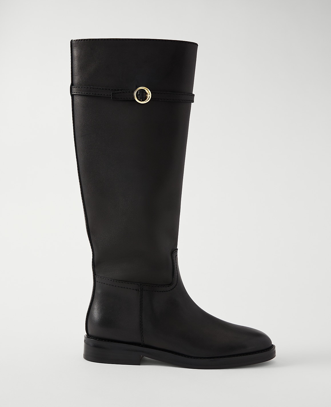 Chain Wrap Leather Riding Boot