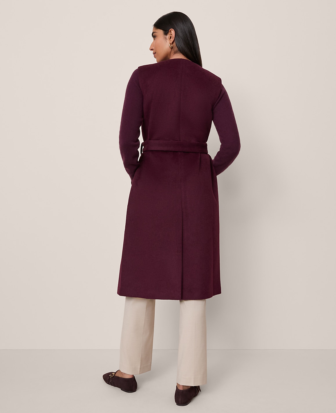 Petite Belted Trench Vest
