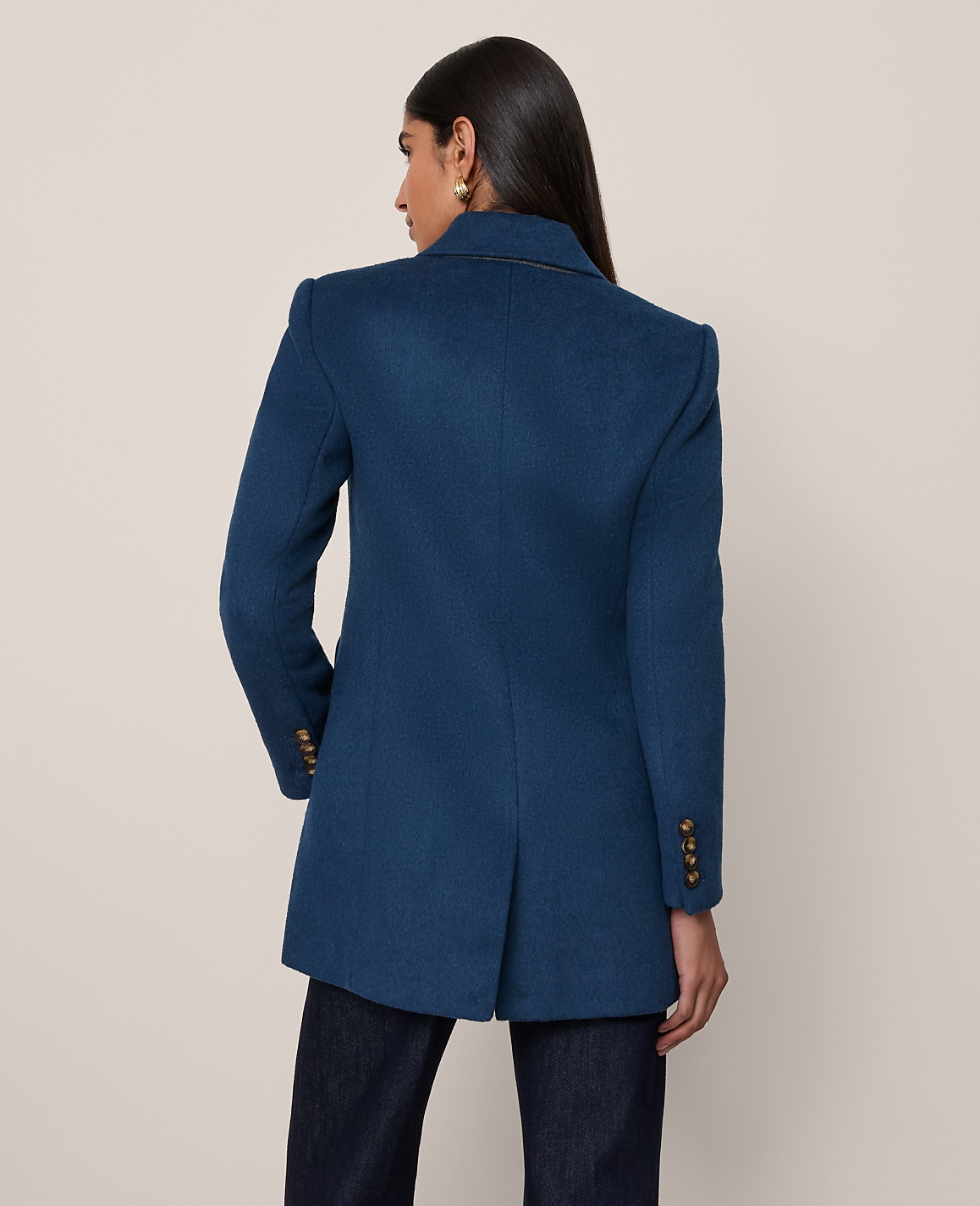 Fitted Long Double Breasted Coat