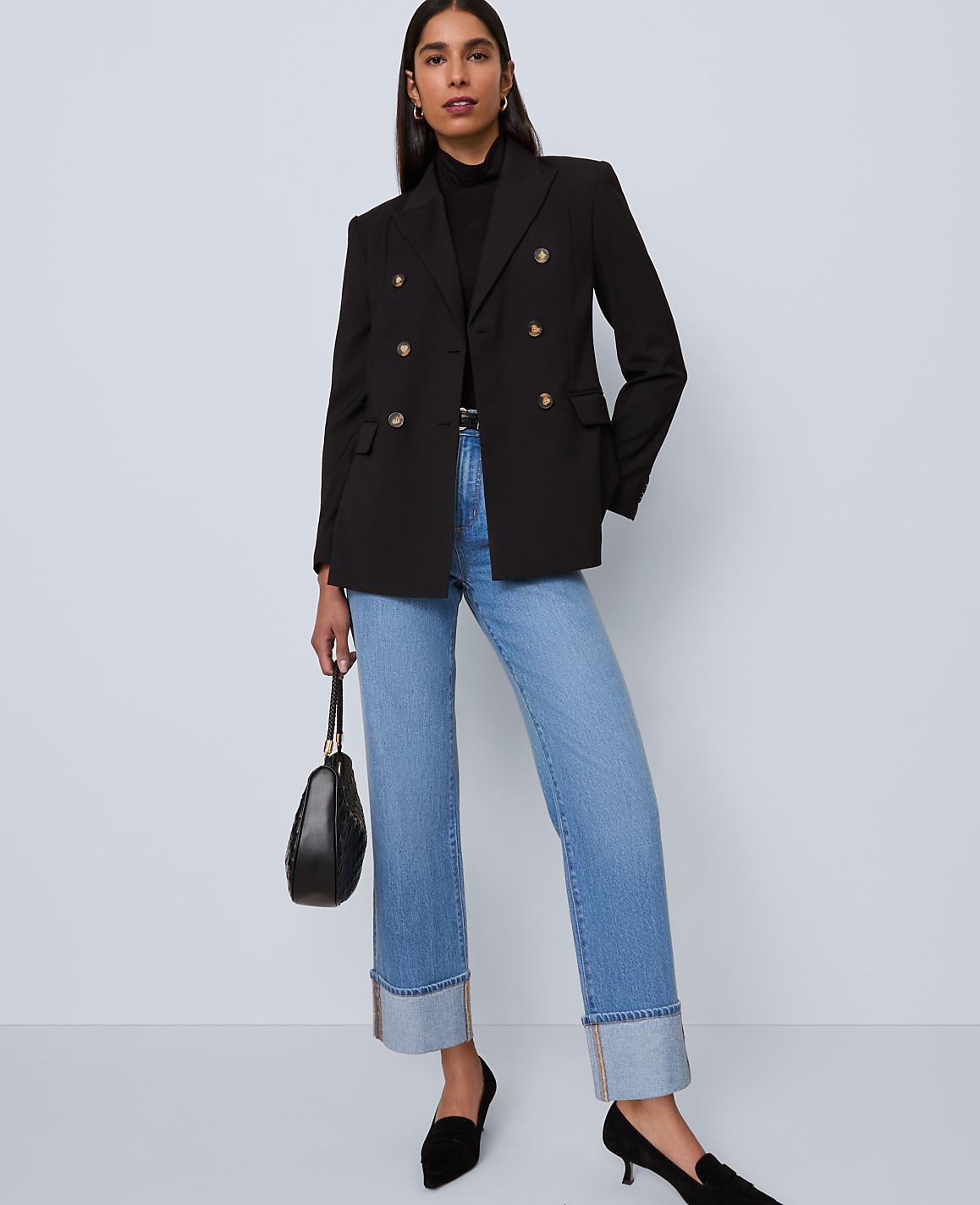 The Fitted Long Double Breasted Blazer