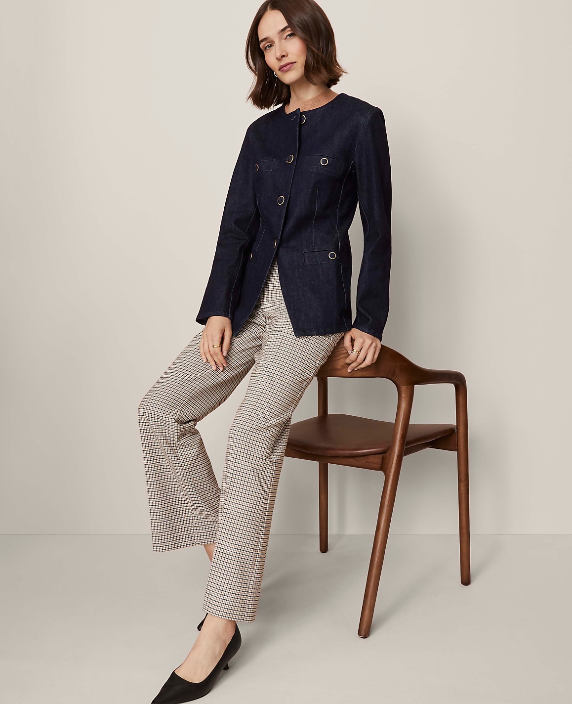 The Jayne Trouser in Houndstooth
