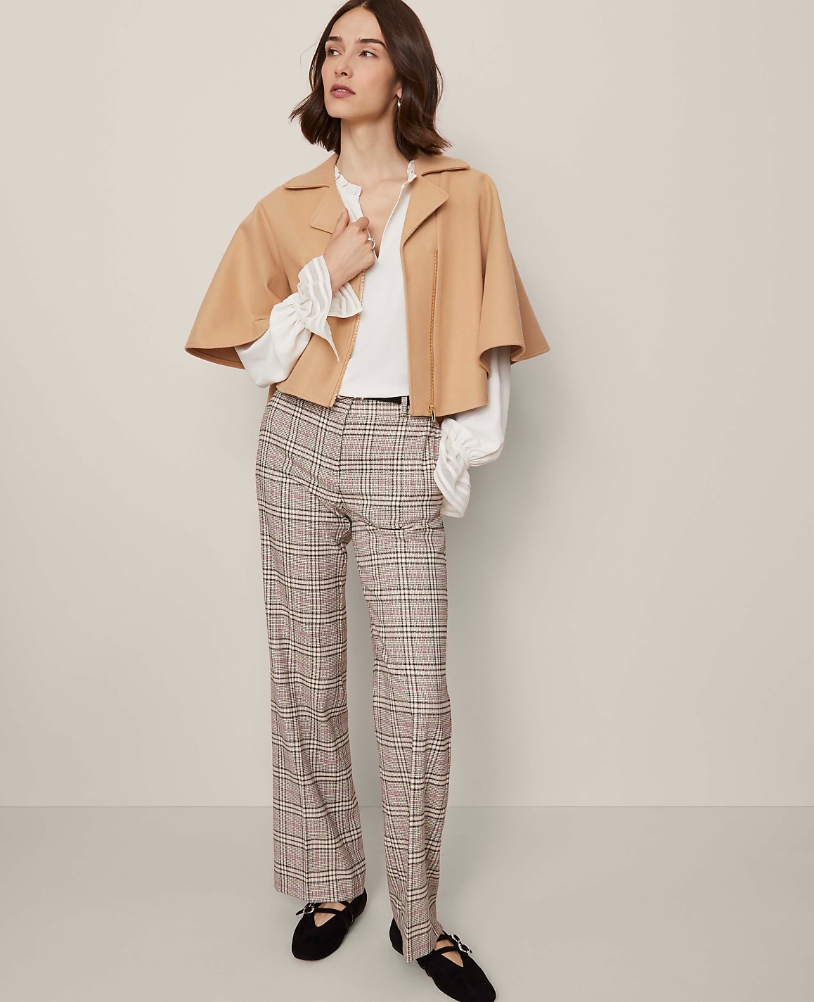 Cropped Zip Poncho