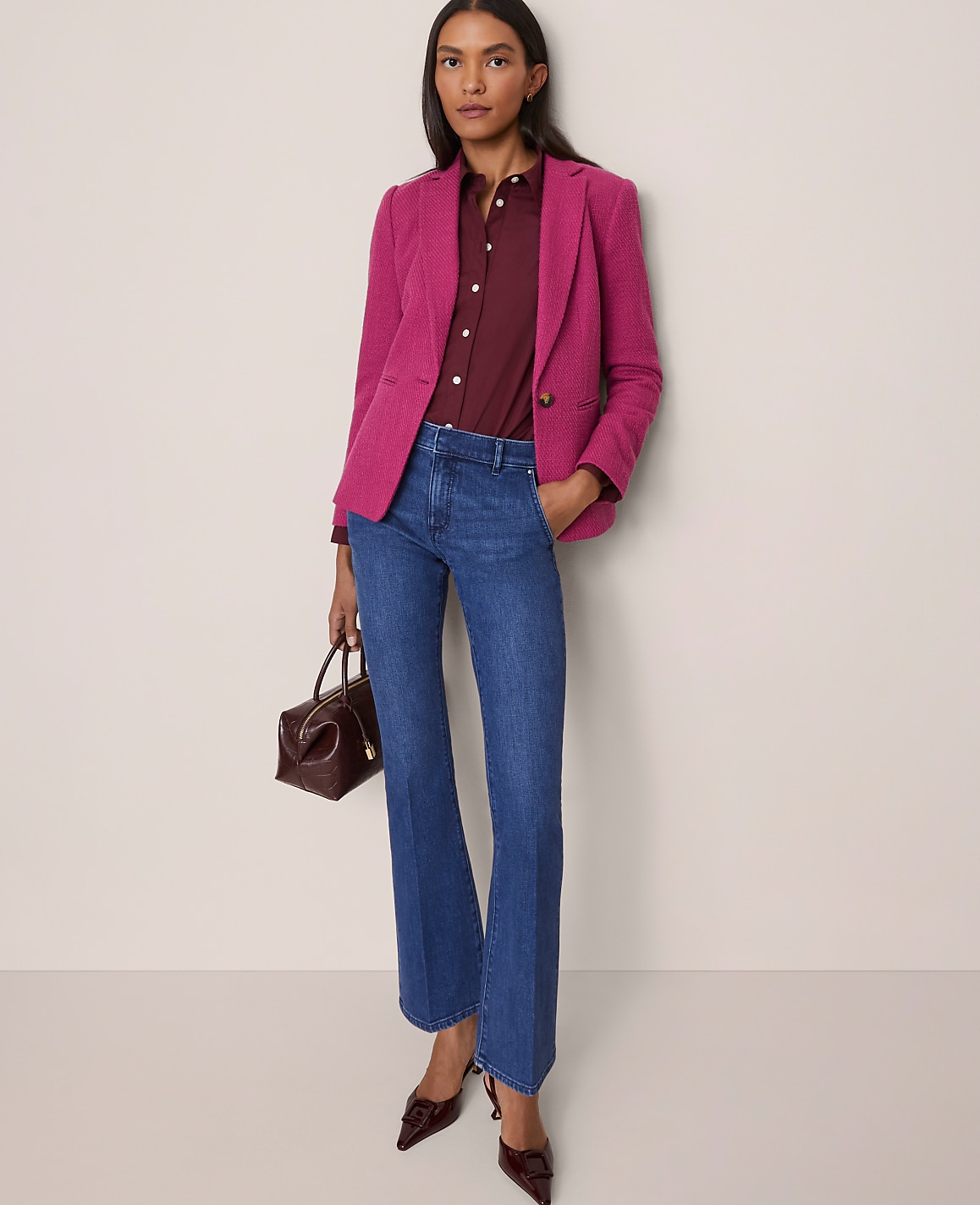 Petite Mid Rise Boot Jean in Metropolitan Wash