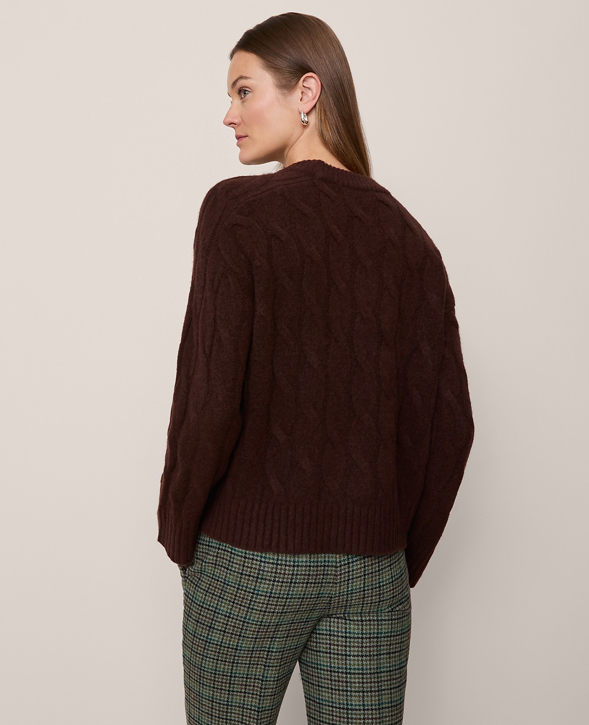 Cable Crew Neck Sweater