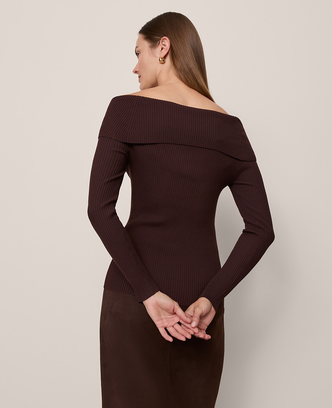 Twisted Off-The-Shoulder Sweater
