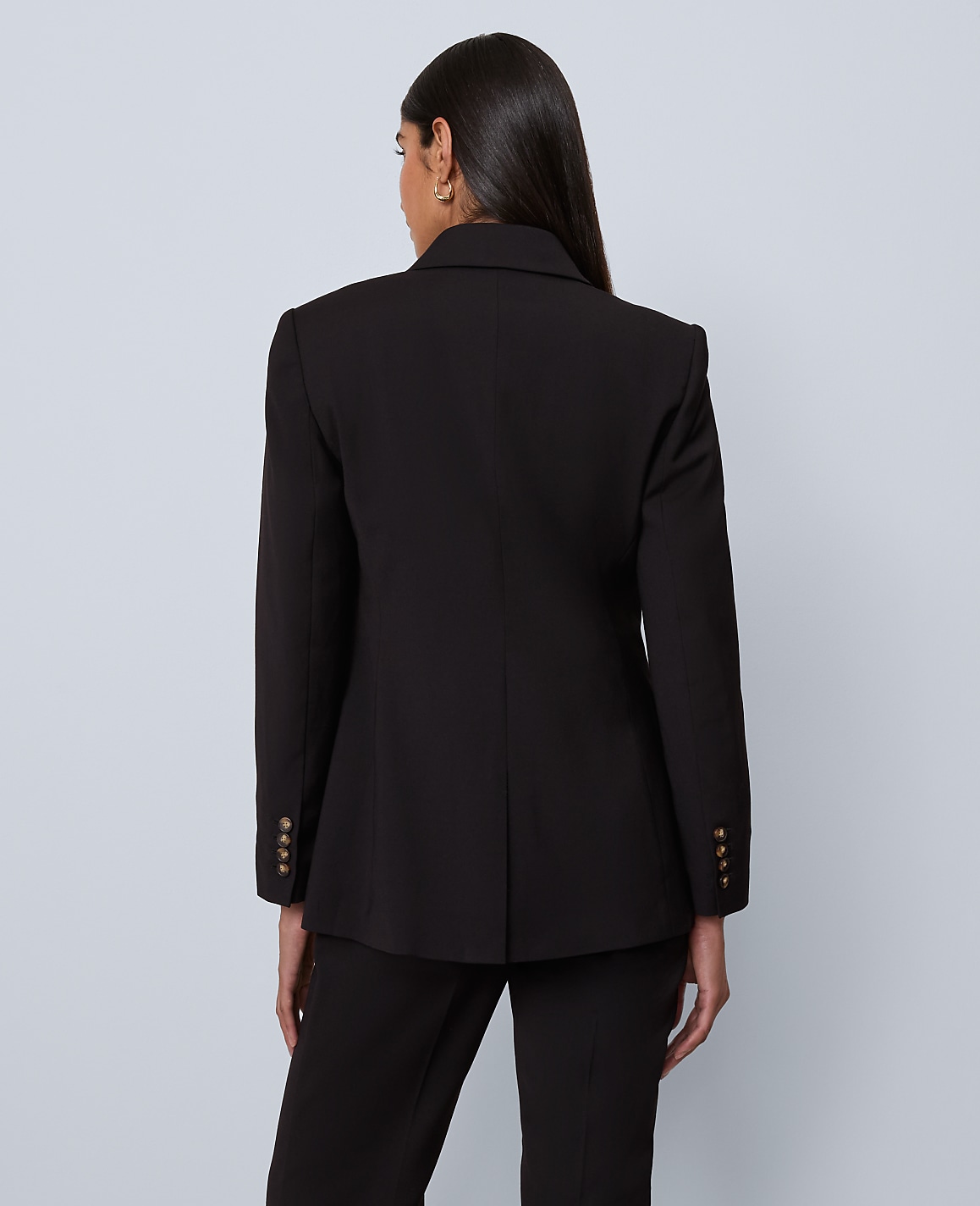 The Petite Fitted Long Double Breasted Blazer