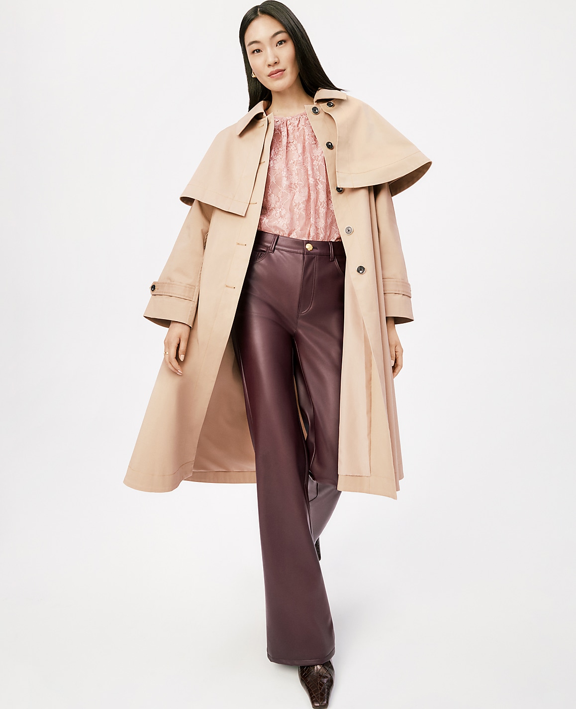 The Faux Leather Flare Pant