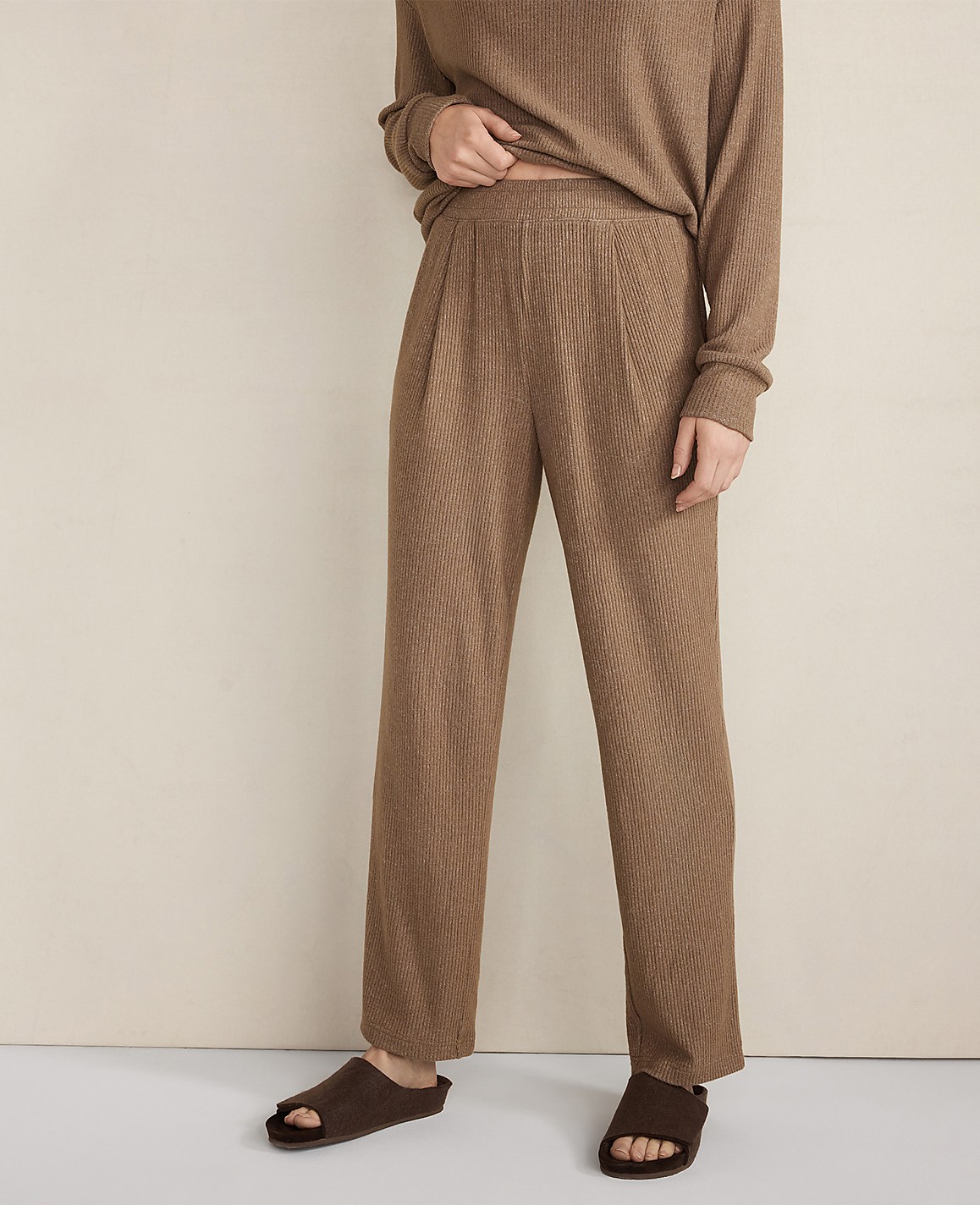 Haven Well Within Brushed Rib Knit Tapered Pants