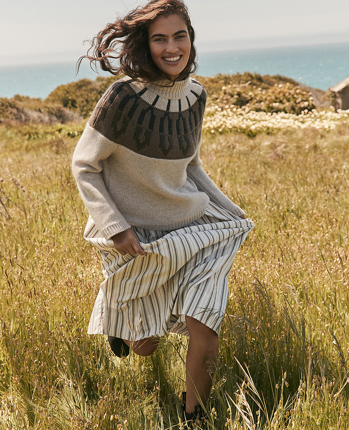 Haven Well Within Cashmere Fairisle Mock Neck Sweater