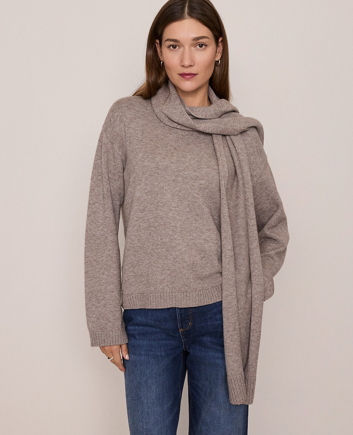 Petite Weekend Scarf Sweater