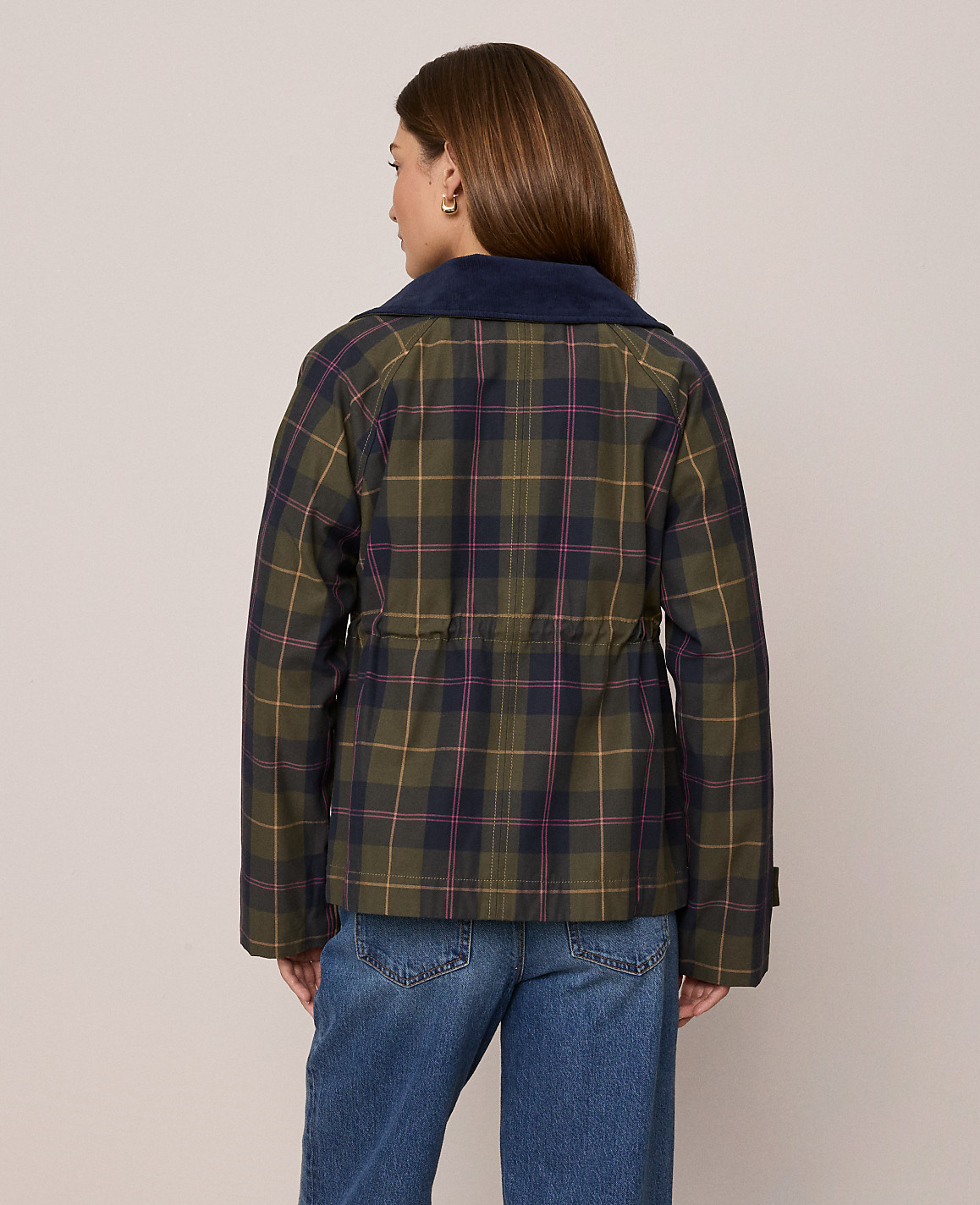Weekend Collection Plaid Collared Jacket