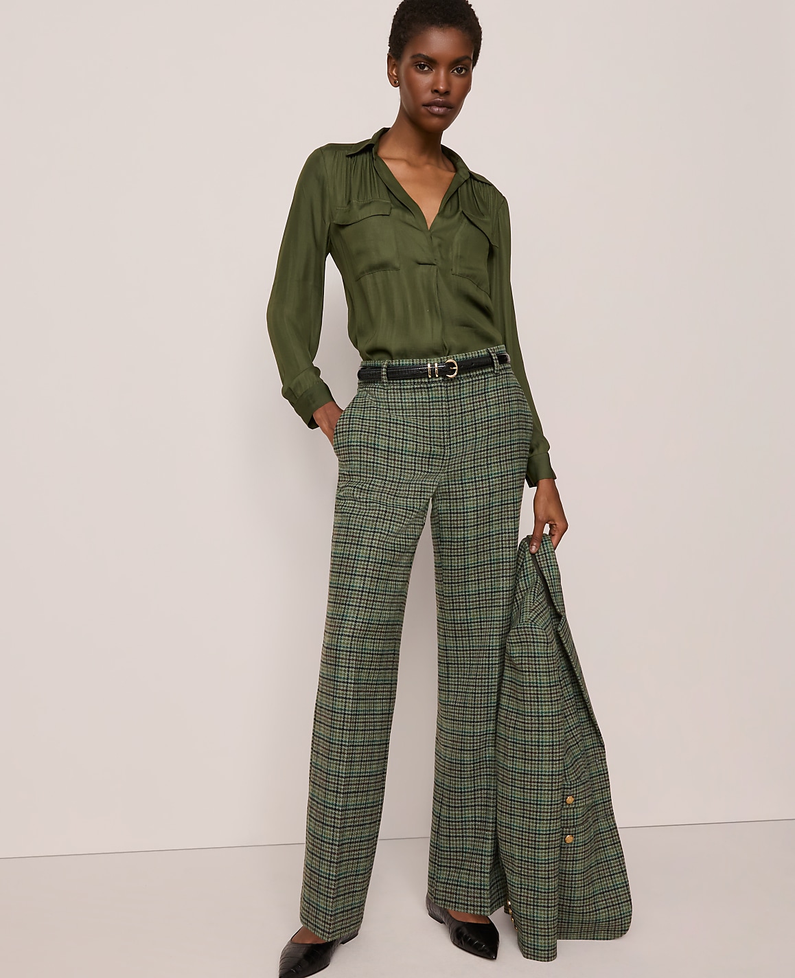The Petite Jayne Pant in Houndstooth