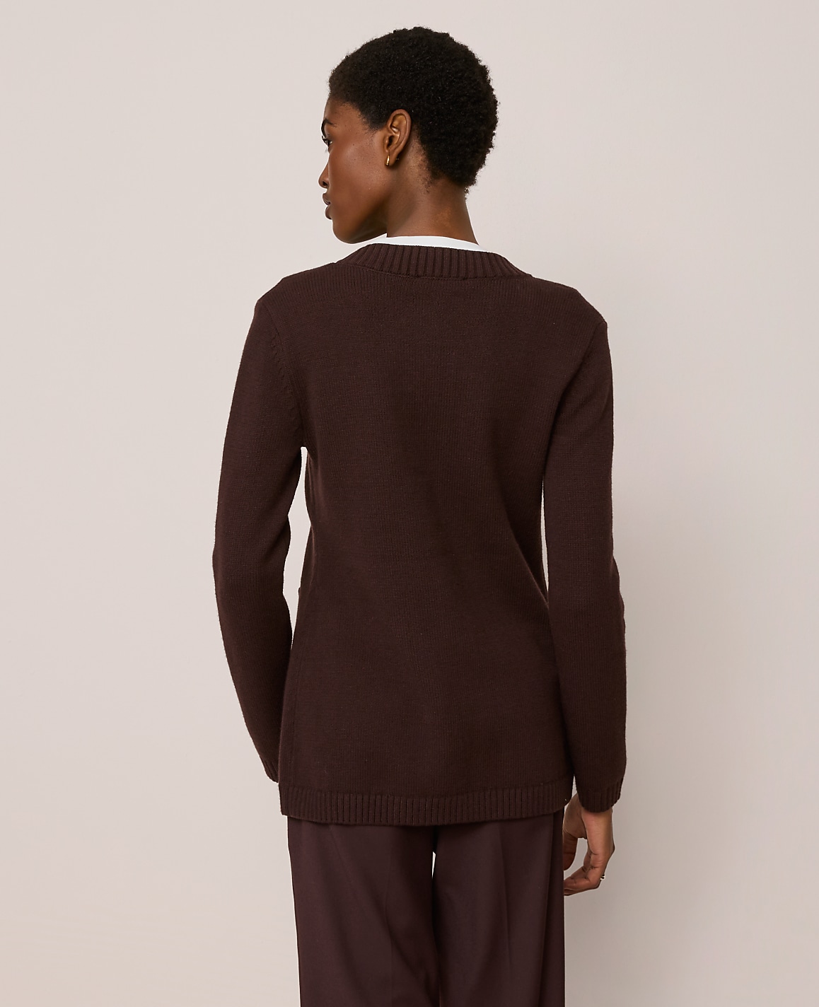 Petite Curved Hem Longline Cardigan