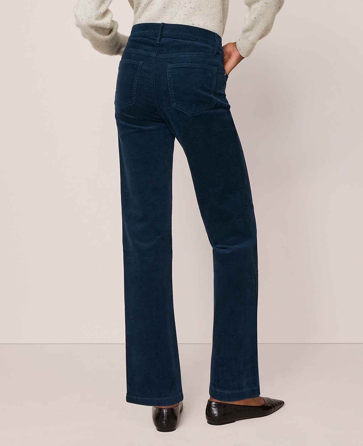 The Petite High Rise Corduroy Pant