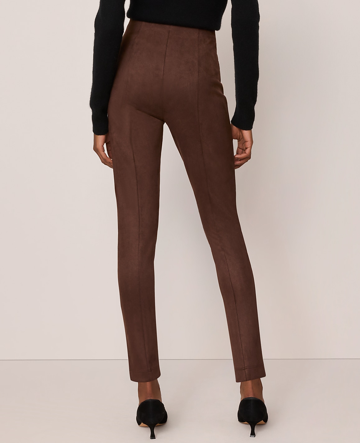The Petite Polished Legging in Faux Suede