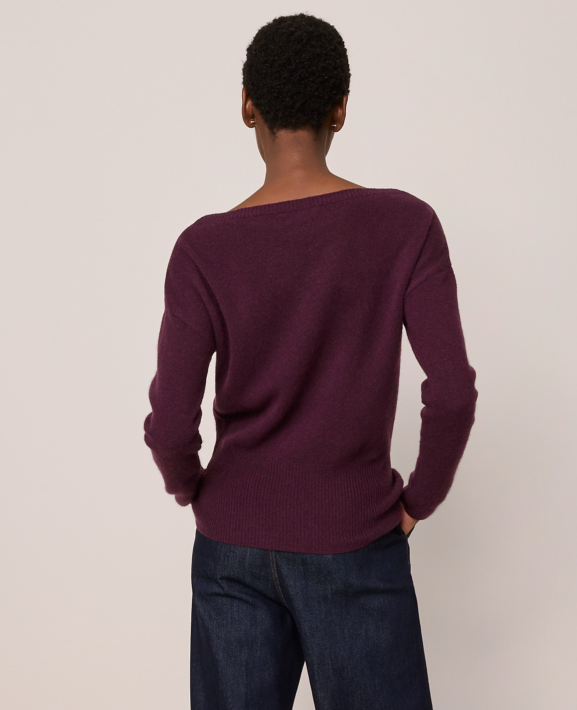 Studio Collection Cashmere Off-The-Shoulder Sweater