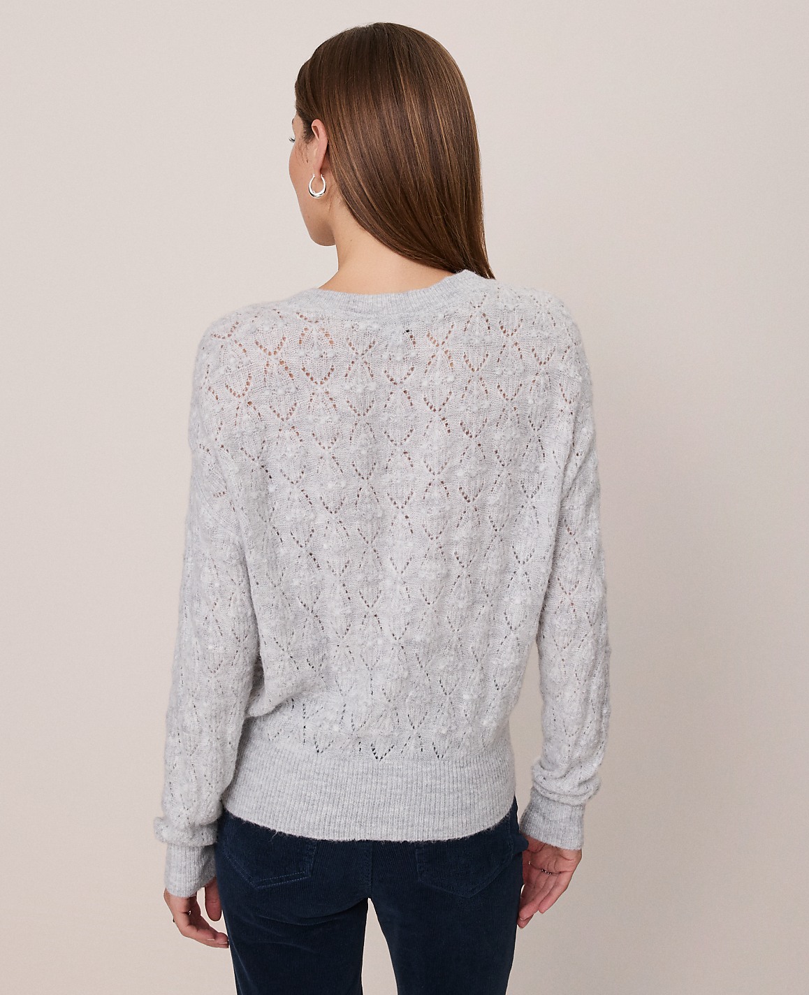 Weekend Pointelle Henley Sweater