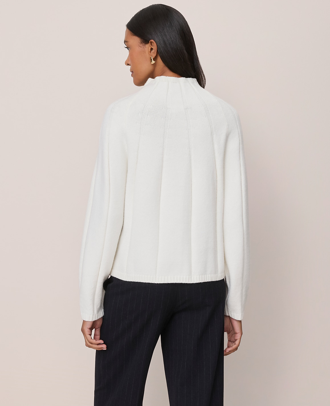Petite Contrast Stitch Turtleneck Sweater