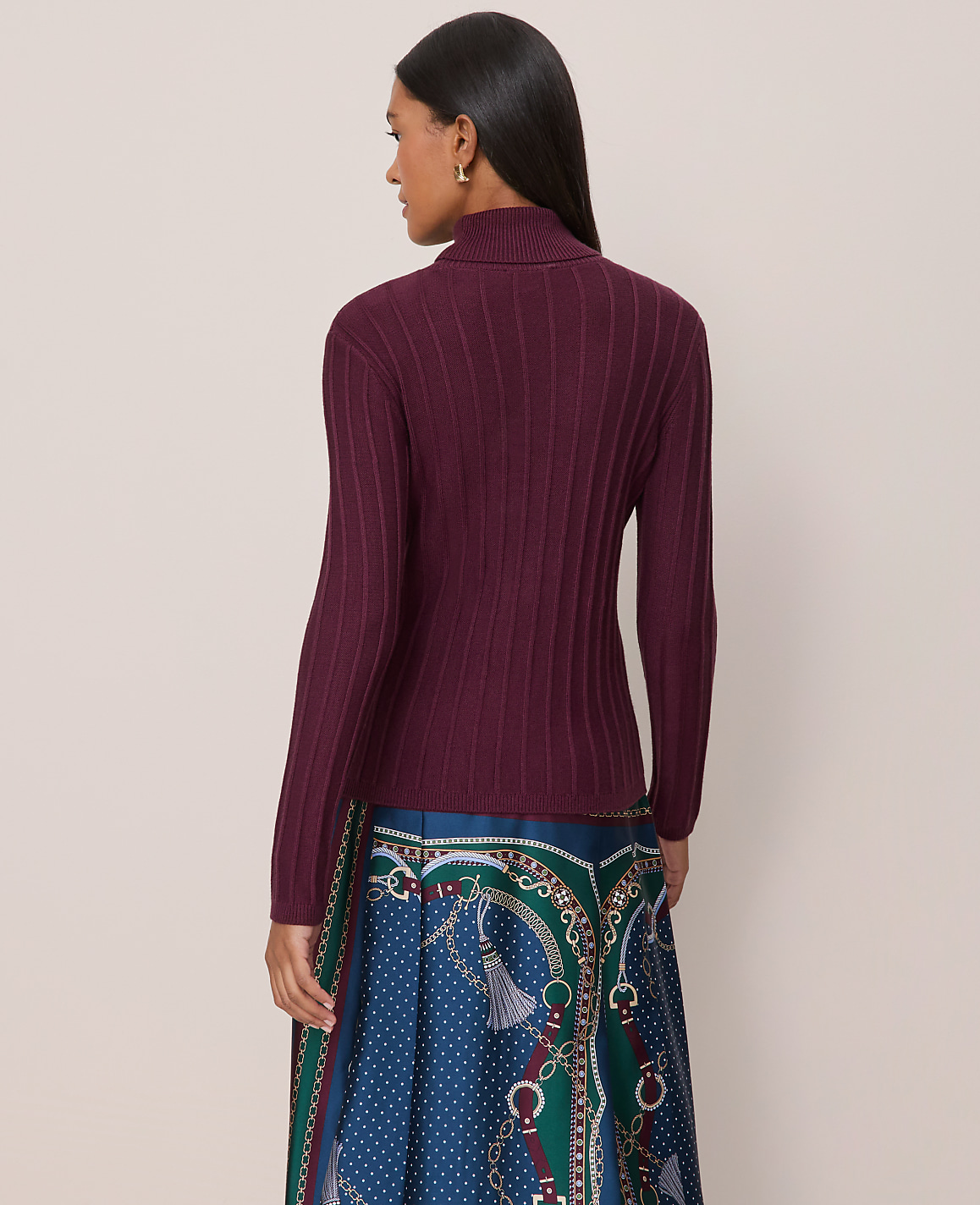 Ribbed Turtleneck Sweater