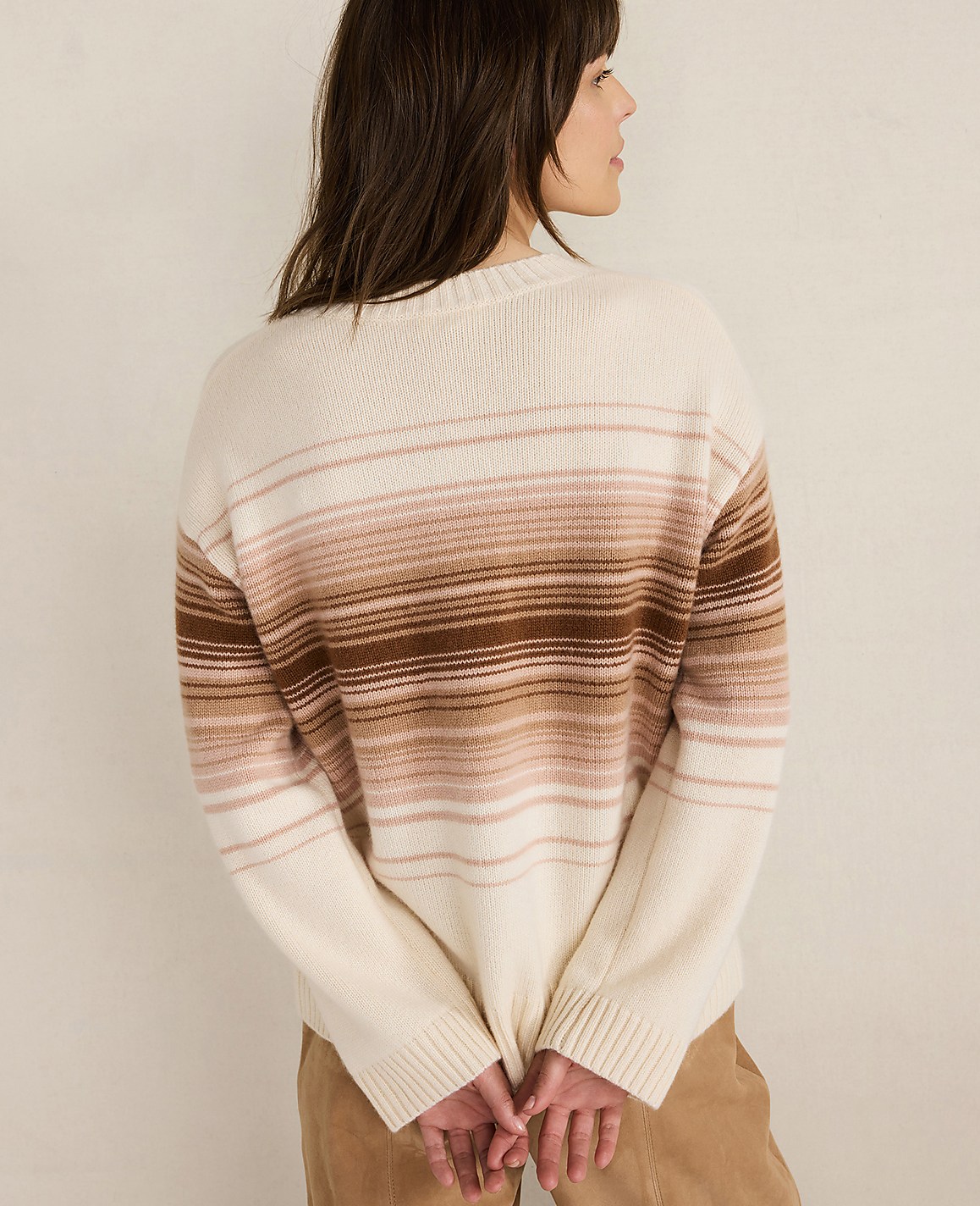 Haven Well Within Cashmere Ombr&eacute; Stripe Crewneck Sweater