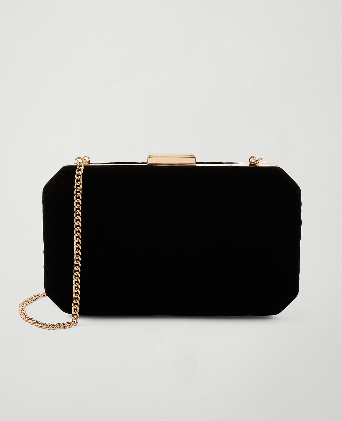 Beveled Velvet Clutch