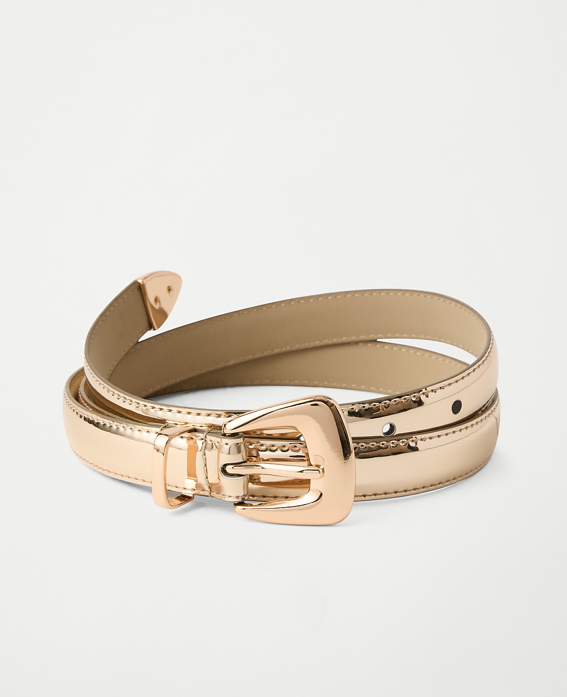 Metallic Square Buckle Belt