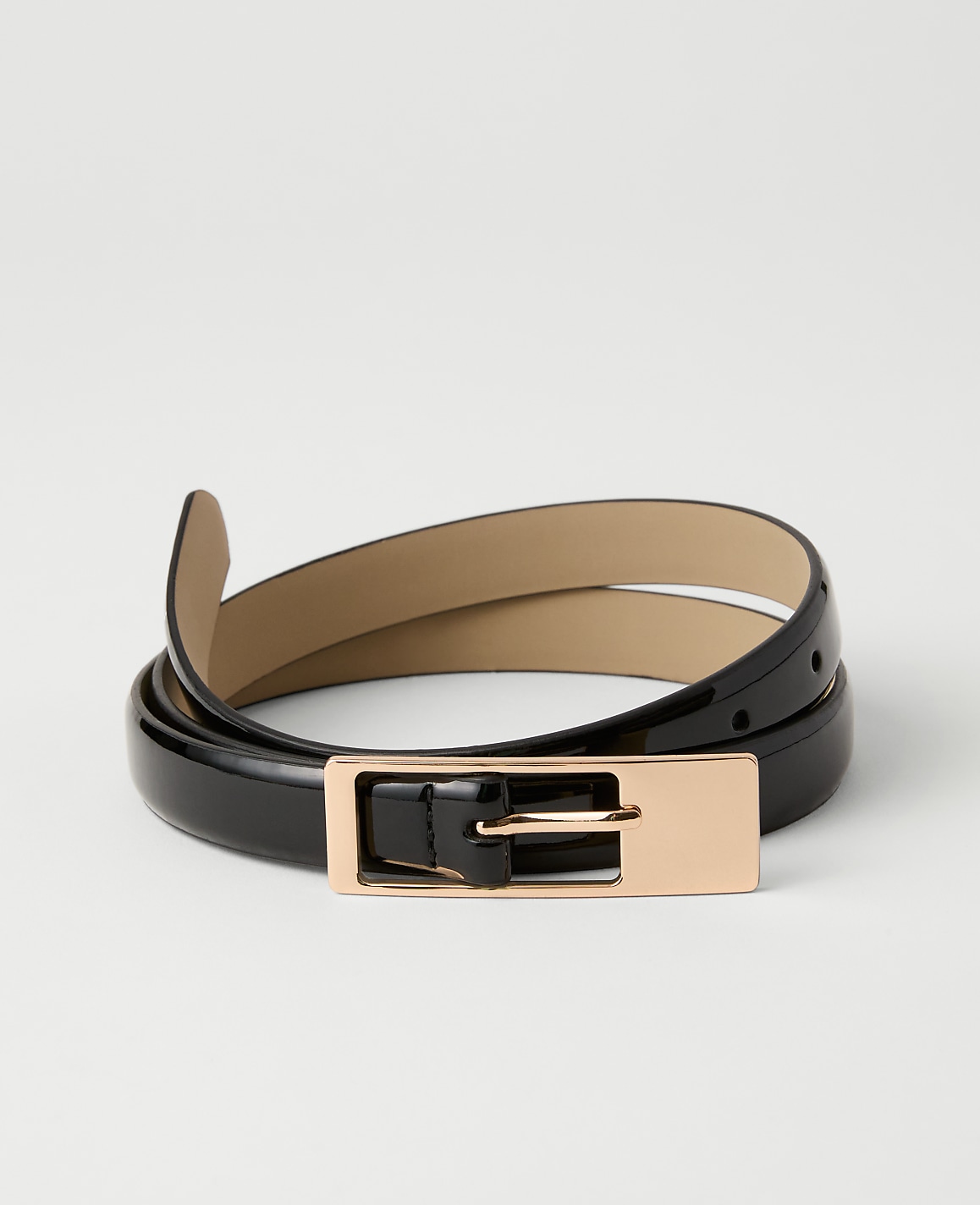 Patent Leather Rectangle Buckle Belt